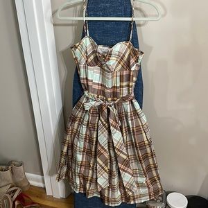 Trina Turk Multi Color Sun Dress Side Zip Size 2